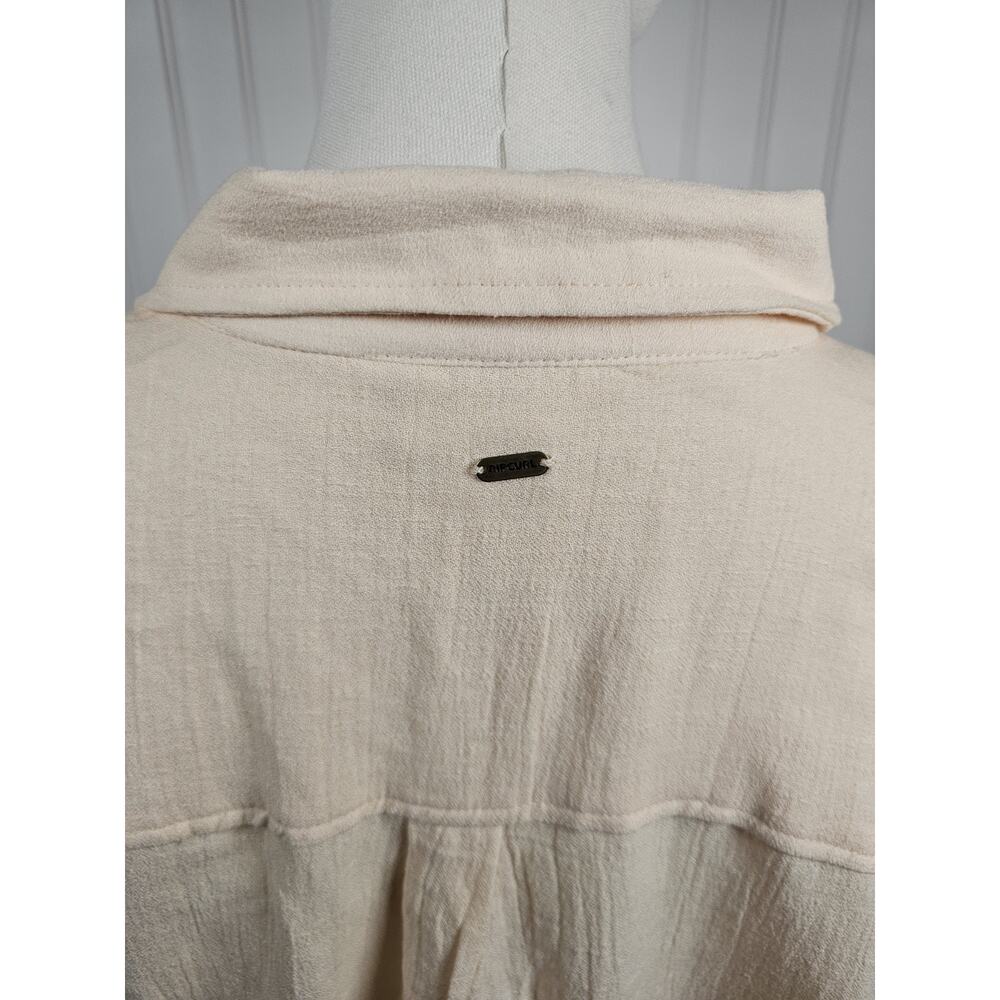Rip Curl Linen Blend Gauze Button Down Shirt Women's Size XL Beach Surfer NWT - Picture 5 of 10